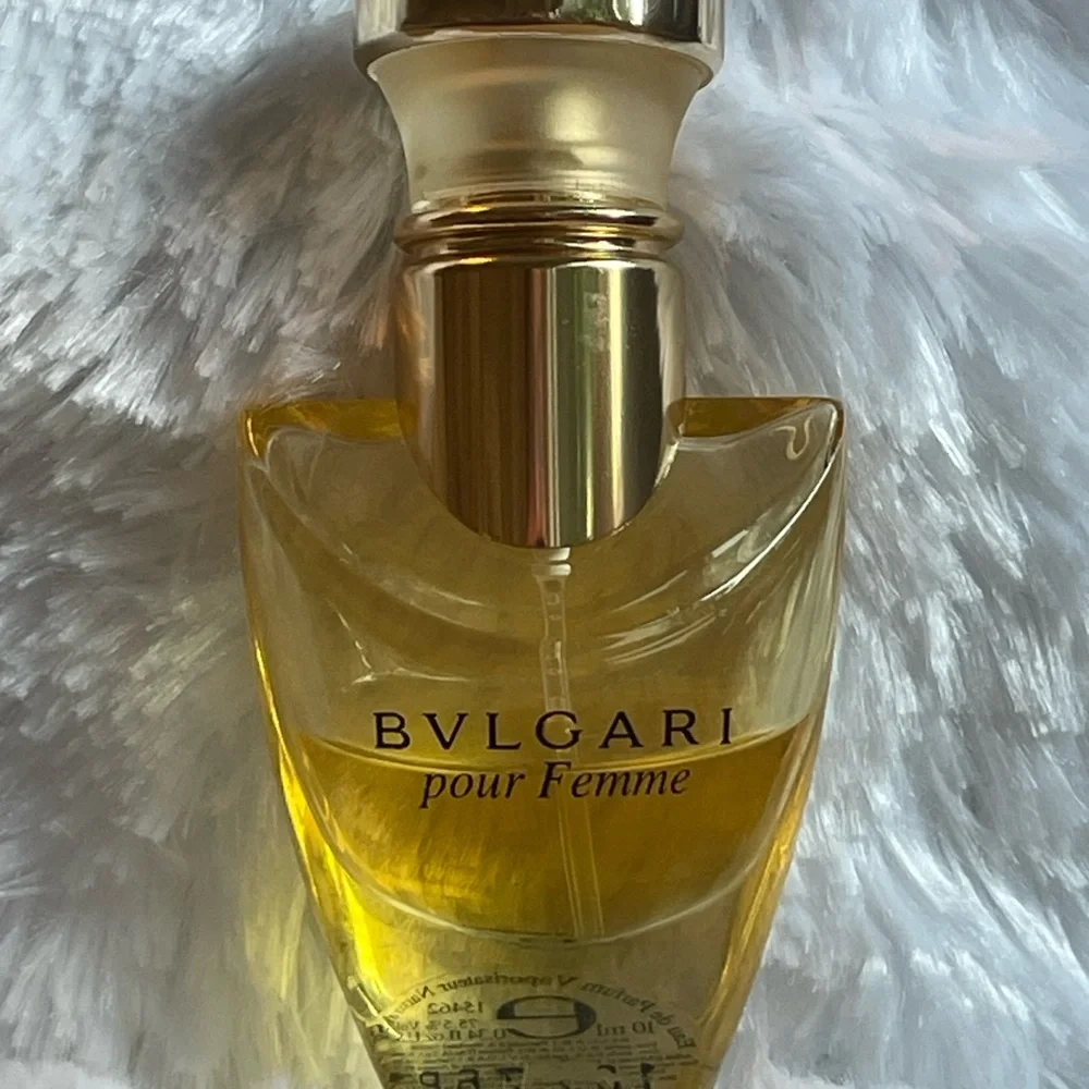 Bulgari Pour Femme Set with TWO Refills - Gold; Vintage Bottle; Gorgeous Scent!